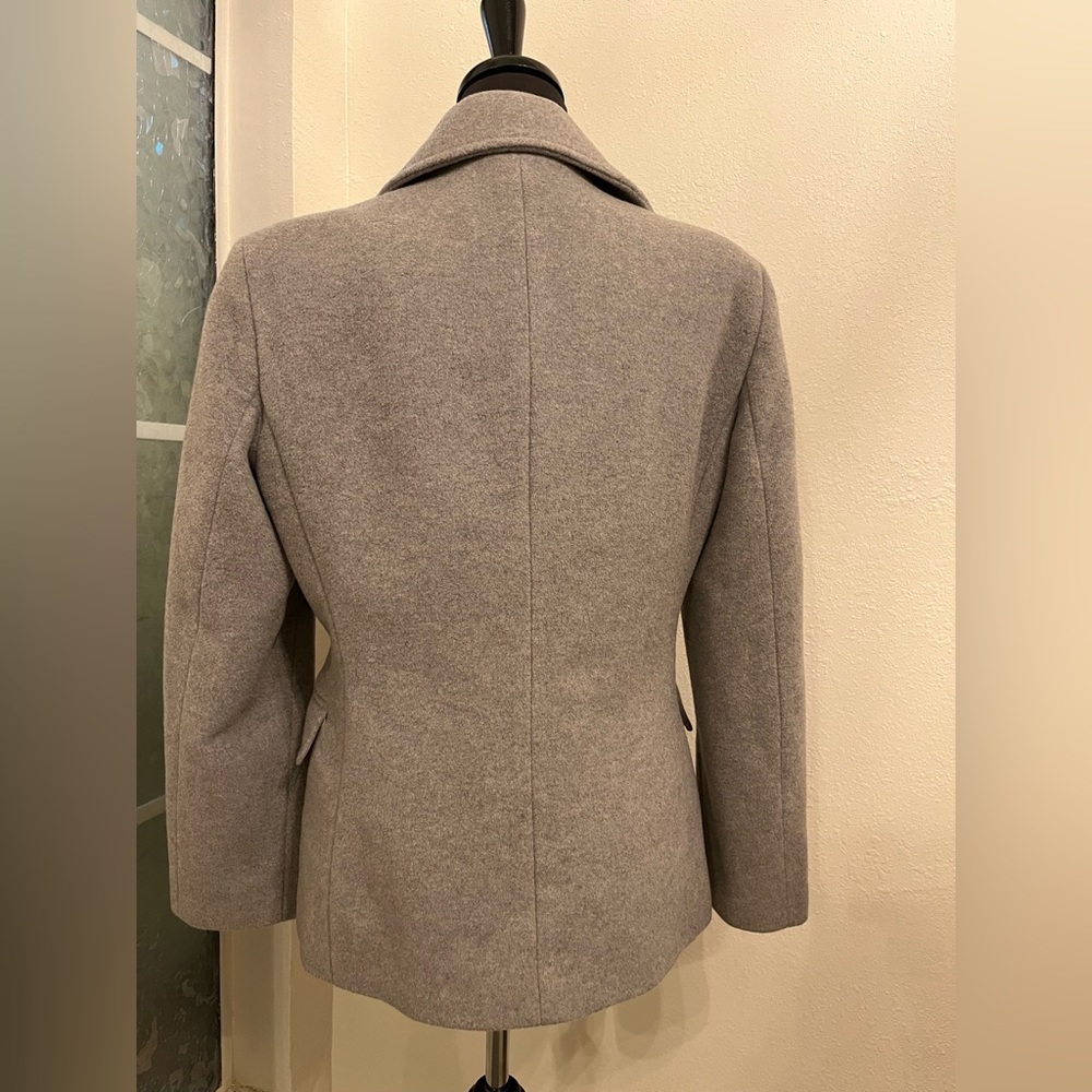 Calvin Klein grey wool coat with cashmere- jacket size 6 - Picture 2 of 6